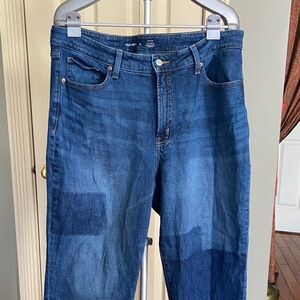 Old Navy Women Denim Jeans with Patchwork look Size 16